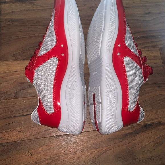 - Mens Prada America’s Cup Sneaker. Color Red size 8.5/9 - Picture 4 of 7